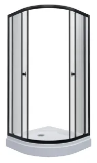 Душевой уголок Triton Альфа Щ0000054222 100x100 см профиль чёрный стекло прозрачное